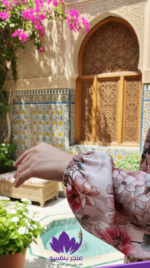 ⁦روب صلاة حرير سوبر وردي⁩ - الصورة ⁦4⁩