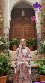 ⁦روب صلاة حرير سوبر وردي⁩ - الصورة ⁦2⁩