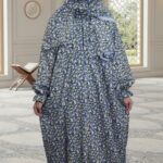 روب صلاة كحلي قطن مورد