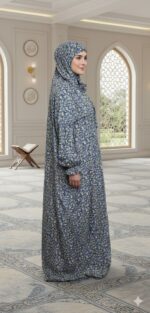 ⁦روب صلاة كحلي قطن مورد⁩ - الصورة ⁦4⁩