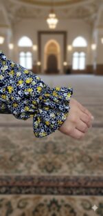 ⁦روب صلاة كحلي قطن مورد⁩ - الصورة ⁦2⁩